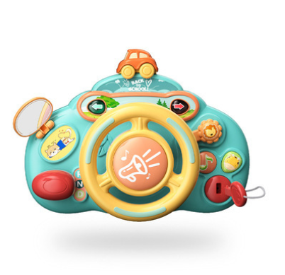 IBliver Educational Music Steering Wheel Toys for Toddler Boys Girls, Interactive Learning Baby Car Seat Toys for Infant Preschool Kids