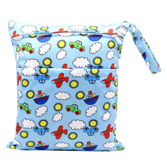 30x36cm Lager Size Diaper Wet Dry Bags Double Zipper Printed Portable Waterproof Bag Storage Bag Swimwear Bag C9