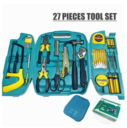 Shengbo Repair Tools Set General Household Tool Set Home Tools Repair Kit 27Pcs