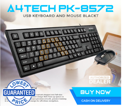 A4Tech KRS-8572 USB Keyboard and Mouse Combo Brandnew and Original