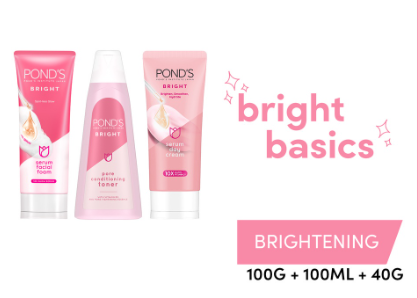 Pond's Bright Basics (Bright Facial Foam 100g, Toner 100ml, Super Cream 40g)