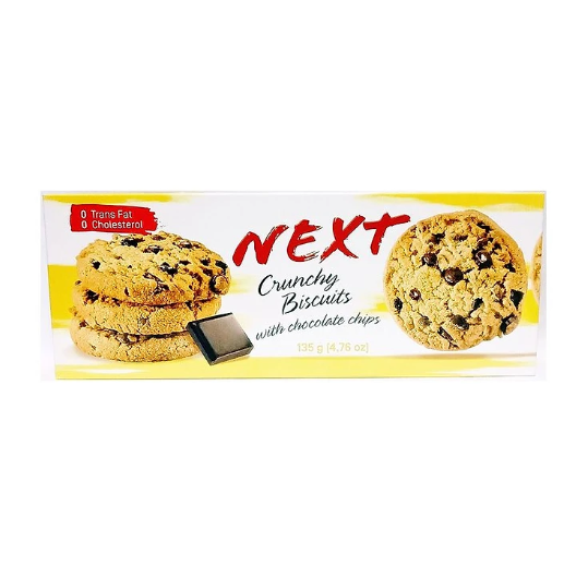 Bogutti Next Crunchy Biscuits With Chocolate Chips 135g
