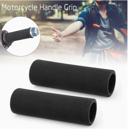 Motor Handlebar Grip Foam Cover Black Slip-on Anti Slip Vibration Comfort Hand Grips Gloves Cover Motorcycle Accessories