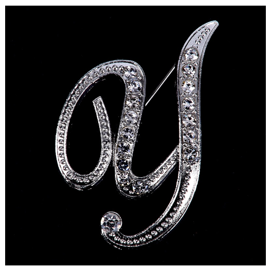 Crystal Rhinestone 26 Letters Women Collar Brooch Pin Corsage Bouquet Jewelry Modish Y