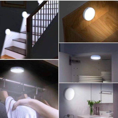 Usb Led Light Sensor Control Night Light Mini Novelty Round Bedroom Lamp Lights