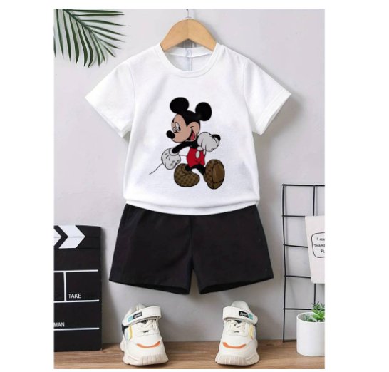 Boys Shirt Suits Baby Polo Terno Clothes 0-5 years Child Print Shirt and Shorts Terno for KidSorts Two Sets of Kids S10