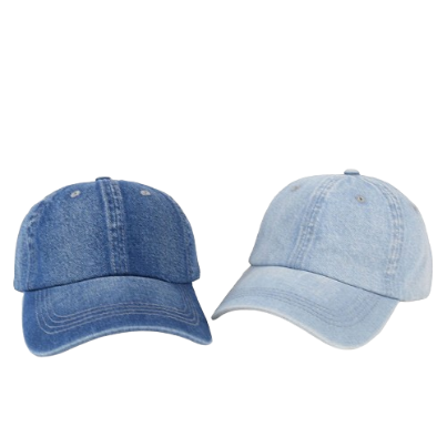 Lovito Women Basic Washed Hats LFA02057 (Light Blue/Dark Blue)