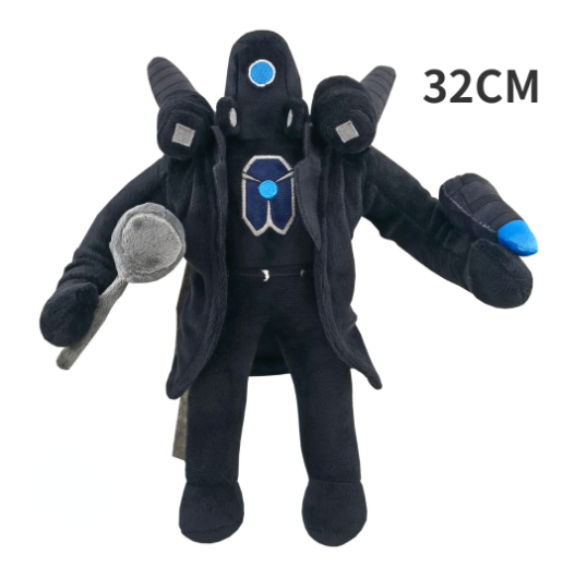 Skibidi Toilet Plush Toy Monitor Man Titan Cameraman TVman Speakerman Stuffed Dolls Prank Game Props Funny Present Fans Kids 32