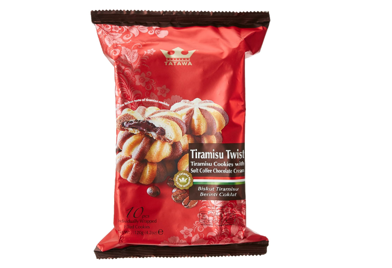 Tatawa Tiramisu Cookies with Soft Coffee Chocolate Cream 120g