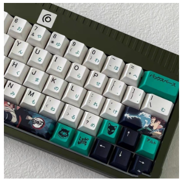 PBT Keycap Sublimation Demon Slayer Anime For Mechanical Keyboard SS