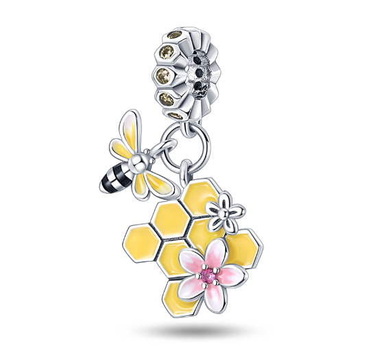 S925 Silver Pandora Same Design Colorful Spring Garden Series Suitable for Original Bracelet s15