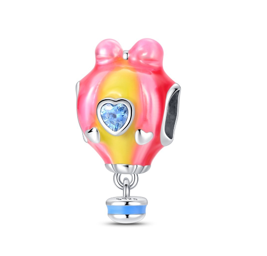 Glowing Turtle Nighttime Owl 925 Silver Dangle Charms Heart Balloon Bracelet Pendant 008