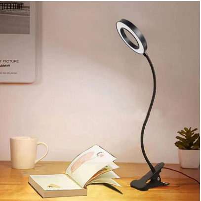 1 Eye Protection LED Clip Table Lamp, Adjustable Tone Light, USB Table Lamp, Office Computer Desk Reading Learning LED Table Lamp