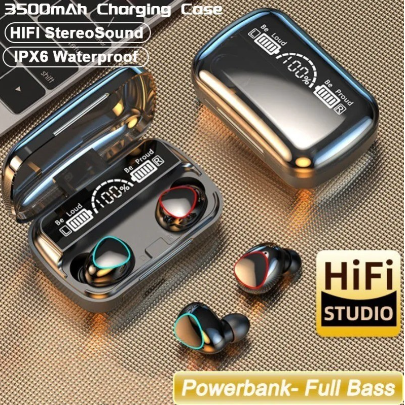 Baiyue M10 Bluetooth V5.1 Headphones LED Display Wireless Earphones With Microphone 9D Stereo Sports