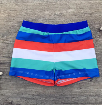 New Summer Boy Trunks For Swimming Colorful Striped Bathing Suit Children Swim Shorts Baby Boys