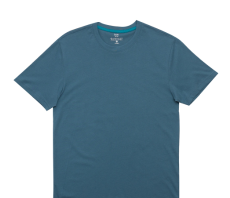 GIORDANO Men's Cotton Jersey Tee  - 07 - Silver Blueberry