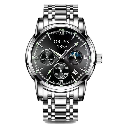 Oruss Watch For Men Water Proof Original Business Quartz Watch Men Stainless Steel Automatic Dual Calendar Fashion Watches Relo for Men 05