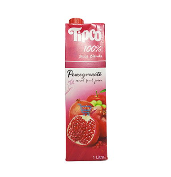 Tipco 100% Pomegranate Mixed Fruit Juice with Vitamin A,C,E Tetra  1L