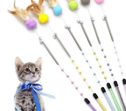 Kitten Cat Replacing Catcher Teaser Wand Head Replacement Interactive Pet Toy
