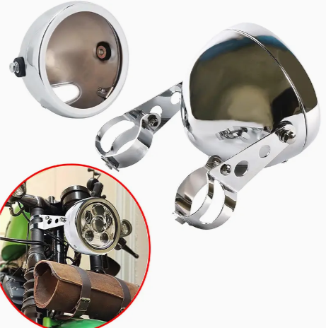 Chrome Round Motorcycle 5 7.62/10.16cm 14.61 Cm Headlights Housing Bucket LED Headlight Cover For Chopper Motorcycle Headlight