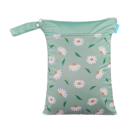 Happyflute Wetbag For Baby Diapers Nappies Waterproof Reusable Diaper Bag With Two Zipper 30cmx40cm C18