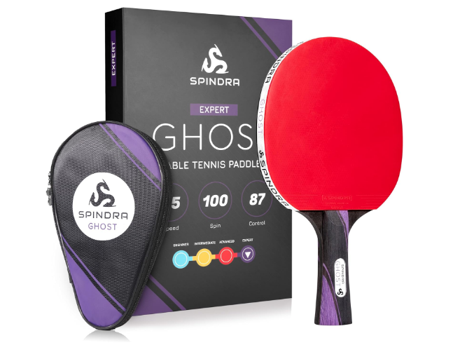 Ghost Ping Pong Paddles | Professional/Expert Table Tennis Paddles with Carbon Fiber & High-Performance Rubber To Master Your Game