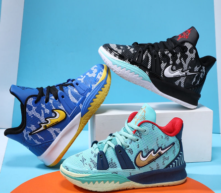 Kyrie 7 High-Top Sneakers Shoes For Kids Boy Rubber Basketball Shoes For Kids