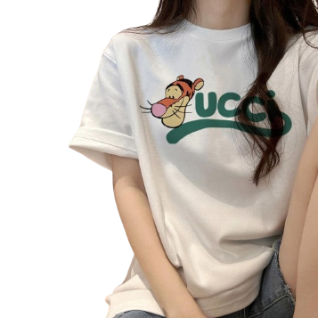 Lovito Women Casual Letter Pattern T-Shirt LNL38043 (Multi-color)