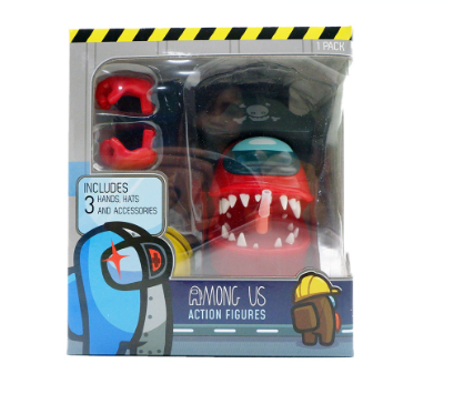 Among us Red with Gray Hat Playset