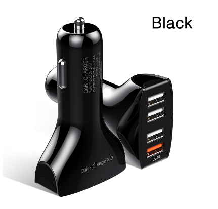 30W 4 Ports Car Charger Quick Charge 3.0 4 USB Adapter Fast Charging For iPhone Samsung Phone Car Charger