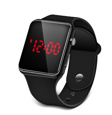 Men Women Fashion LED Silicone Electronic Watch Student Sports Watch