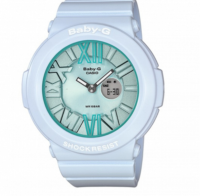 Casio Baby-g BGA-161-2BDR Digital Analog Rubber Strap Watch For Women