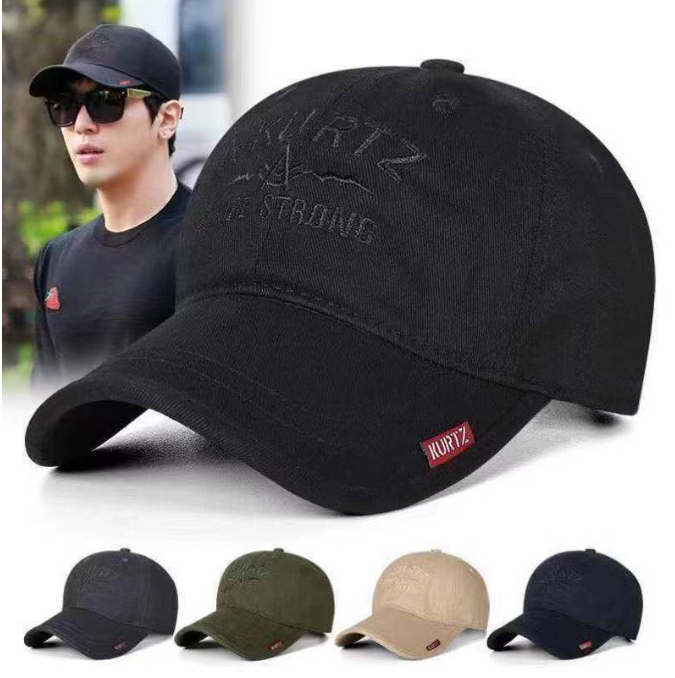 Casual Men Outdoor Kurts Military Look Plain Cotton Baseball Cap