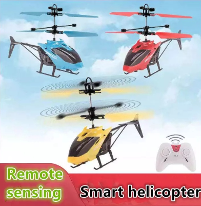 Remote Control Helicopter RC Rechargeable Aircraft Infrared Induction Toys for Kids Outdoor Toy Gift