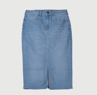 Petrol Ladies Basic Denim skirt for Women Extreme w/details Trendy Fashion 148021 Light Shade