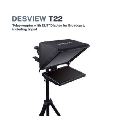 Desview T22 Teleprompter with 21.5" Display for Broadcast, including tripod