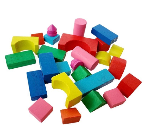 Mini Castle Building Blocks Geometric Shape Play Educational Puzzle Toys