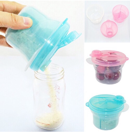 Mini Infant Toddler 3 Layer Formula Milk Powder Dispenser Baby Storage Snack Box