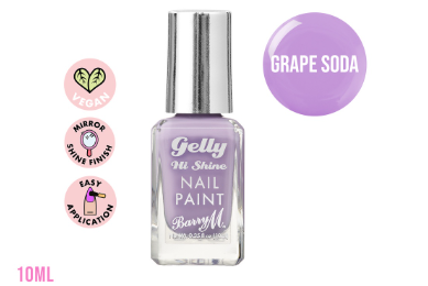 Barry M Gelly Hi Shine Nail Paint Grape Soda Gel Nail Polish