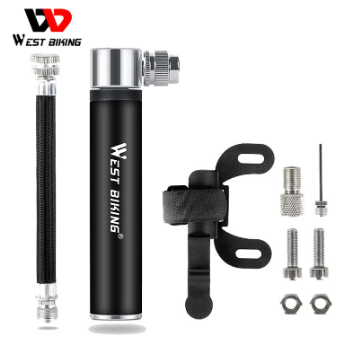WEST BIKING Mini Bicycle Pump 100 Psi Ball Tire Cycling Hand Air Inflator