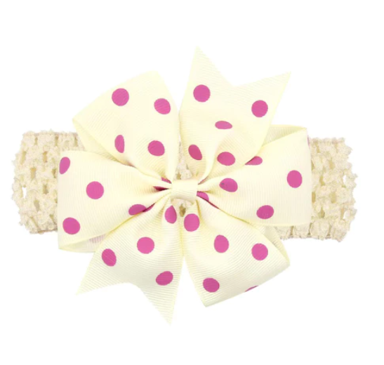 Baby Girl Cute Bow Hairband Baby Hair Accessories Girl Hair Accessories Girl Polka Dot Bow Hair Rope HA6
