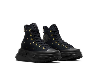 Converse Run Star Legacy CX Platform Star Studded Unisex Sneakers - Black/Black/Gold