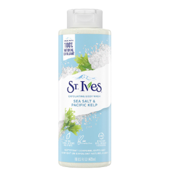 ST. IVES Sea Salt & Pacific Kelp Exfoliating Body Wash Made with 100% Natural Exfoliants 16OZ