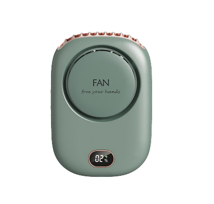 Portable USB Mini Fan 3-Speed Adjustable Neck Dual Fan Cold Fan Hands Free Neck Fan Hanging Rechargeable Sports Fan Home Office