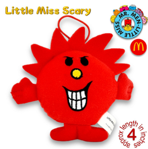 Mr Men Little Miss 2001 McDo Hanging Plushies Bag Charm Stuffed Toys M7