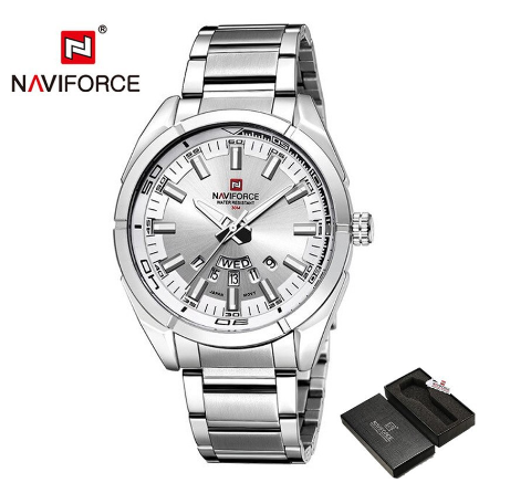 Naviforce NF9038 Men Top Brand Full Steel Waterproof Casual Quartz Date Sport Military Wrist Watch 005