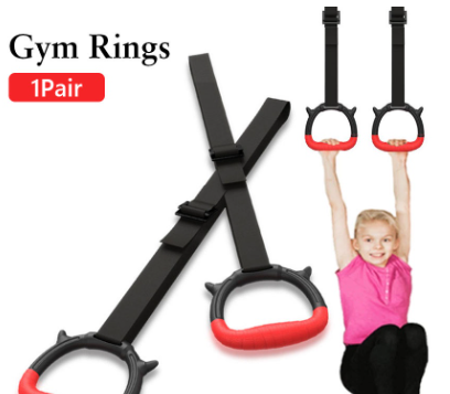 Indoor Horizontal Bar Pull Ups Gymnastic Rings Lumbar Traction Handle Lifting Exercise Ring