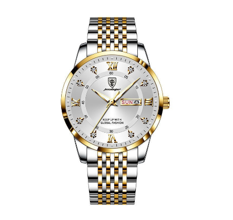 Binbond Original Luxury Fashion Business Waterproof Men's Watch Luminous Calendar Quartz Stainless Steel Men's Watch 003