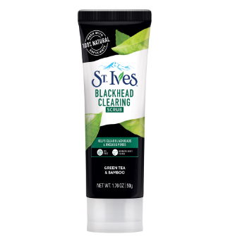 ST. IVES Blackhead Clearing Green Tea Face Scrub Made with 100% Natural Exfoliants and Extracts 50Gt