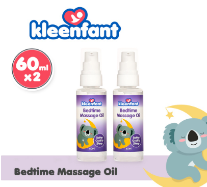 Kleenfant Bedtime Massage Oil (60ml) Set of 2 Tiny Bottle Lavender Scent Skin care Remedies for Baby